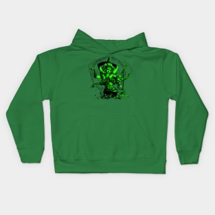 Kali Goddess Green Kids Hoodie